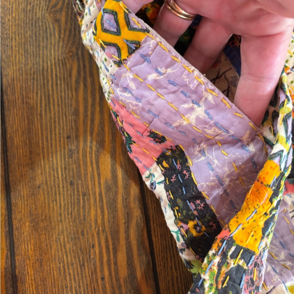 Free People patchwork cotton pants size 6 - Picture 9 of 14